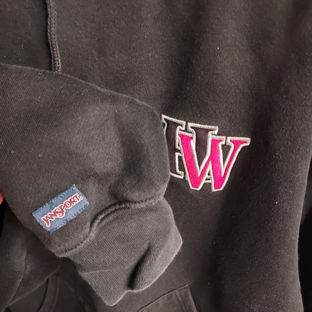 Jansport women's black HW hoodie L - Picture 4 of 5